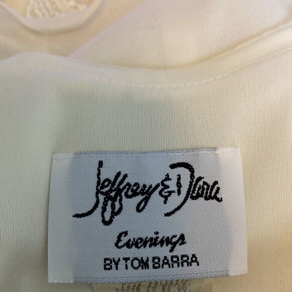Ivory color 2piece slip dress with lace bottom size 12 by Jeffery & Dara - Picture 6 of 12